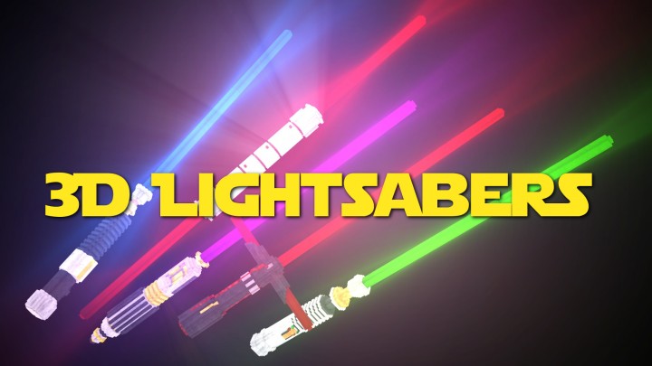 Glowing 3D Lightsabers 1.18.2