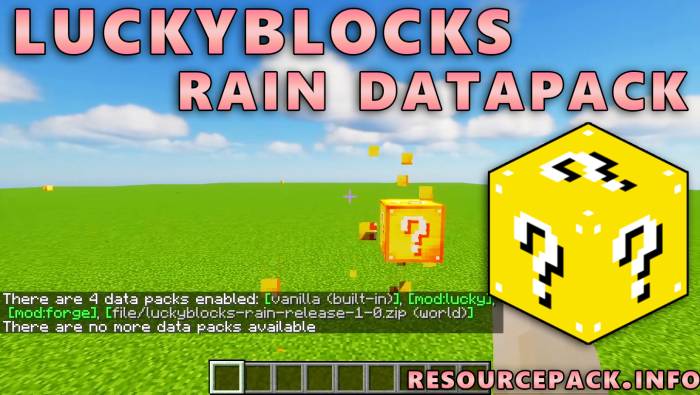 Lucky Blocks Rain Data Pack 1.19